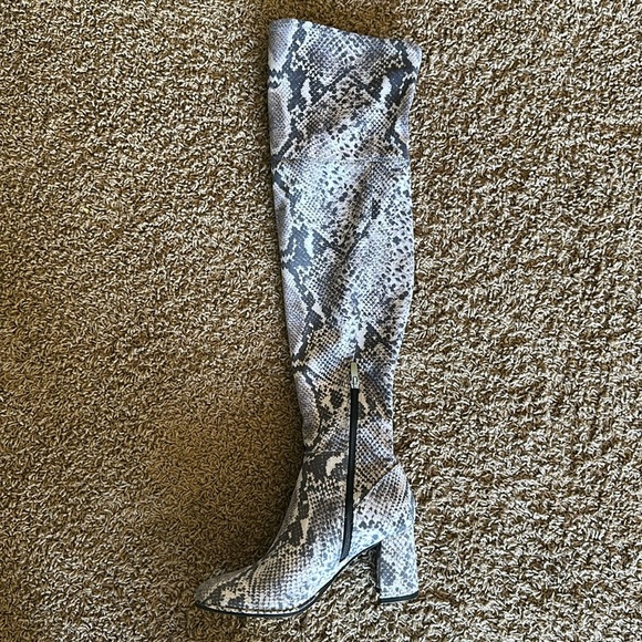 Marc Fisher Snakeskin Print Over the Knee Boots